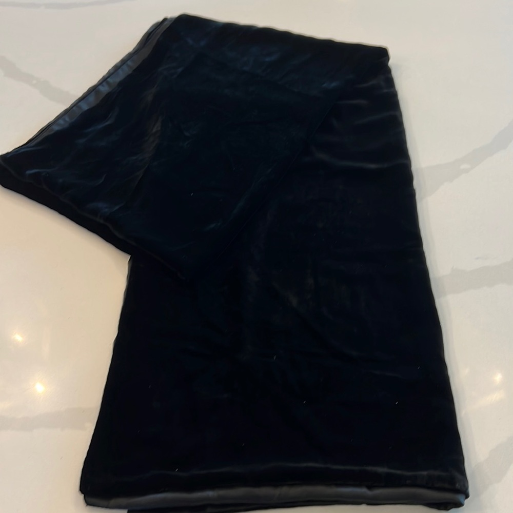 Velvet and satin reversible shawl/wrap